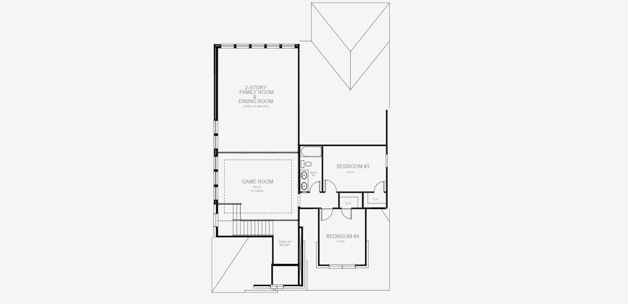 2D floor plan layout for the 2694W by Perry Homes in Trinity Falls At Province Woods 50', McKinney, TX (Image 5).