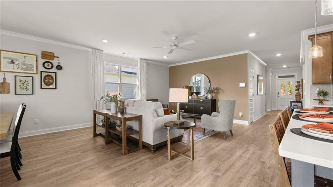 Furnished interior view inside a new home in Oak Ridge Meadows, Locust Grove (Image 9).