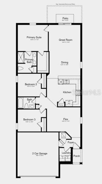 2D floor plan layout of this home in Palm Wind, Hudson, FL (Image 2). 2D floor plan layout of this home in Palm Wind, Hudson, FL (Image 2).