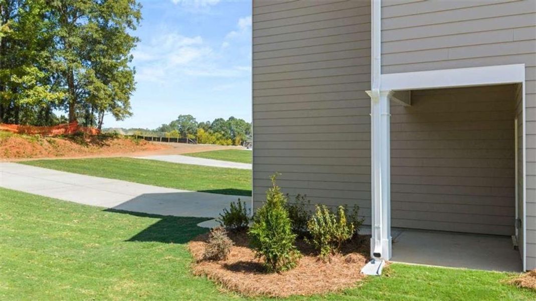Exterior details and patio area of a home in Brookland Commons, Monroe (Image 27).