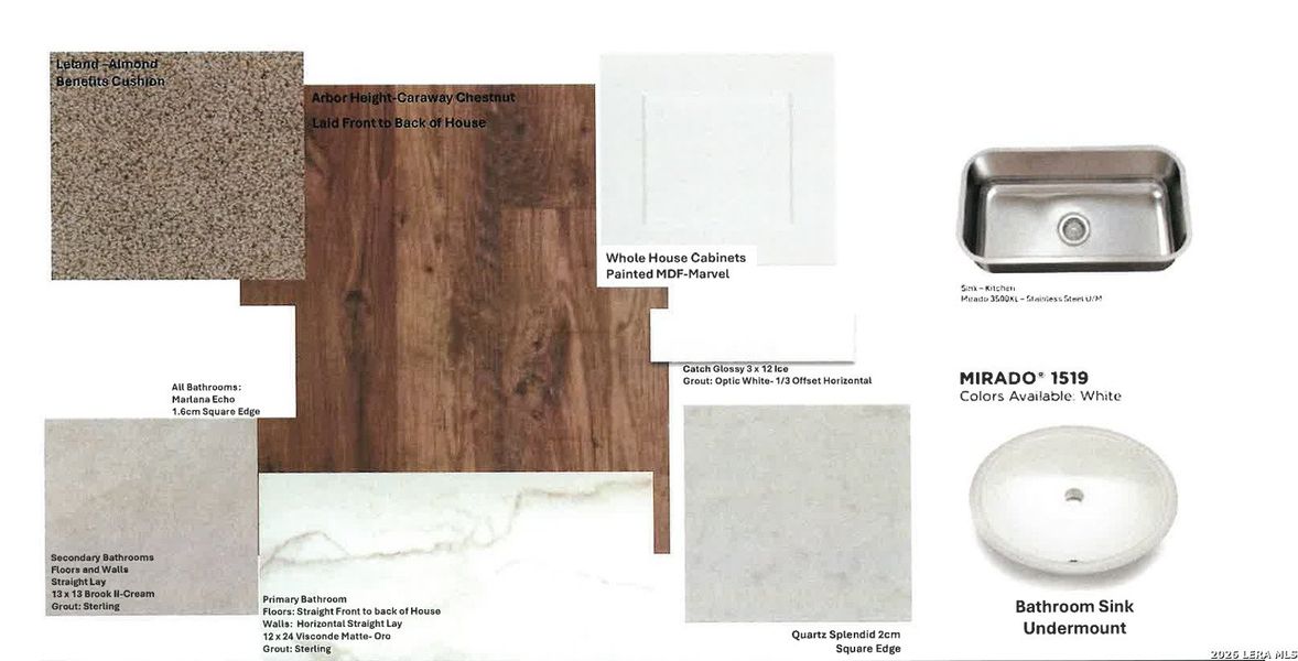Sample of building materials used in homes in Summerlin, San Antonio (Image 4).