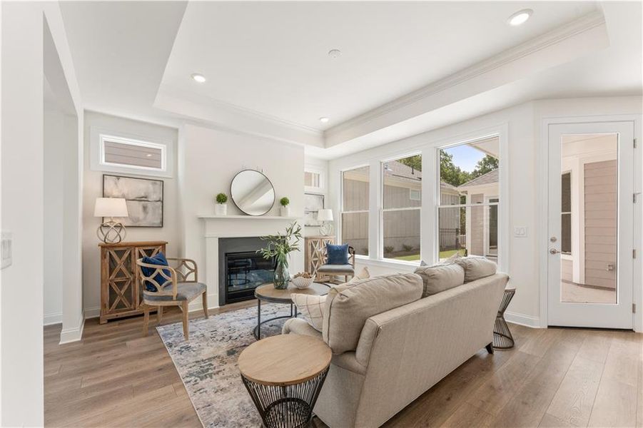 Furnished interior view inside a new home in The Courtyards at Bailey Farms, Dacula (Image 13).
