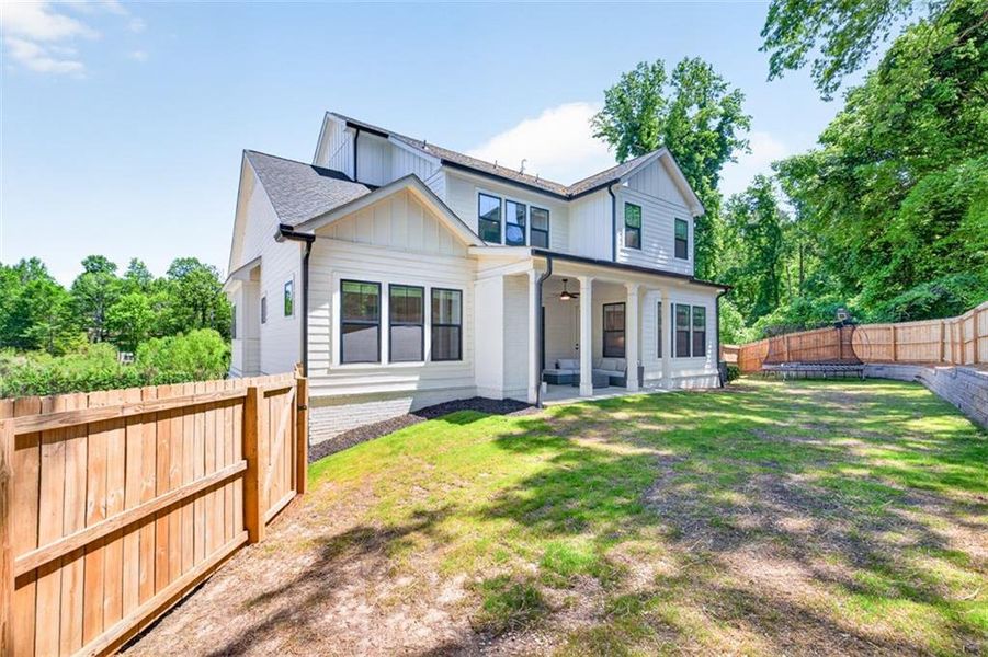 Exterior details and patio area of a home in Town Farms, Peachtree Corners (Image 37).