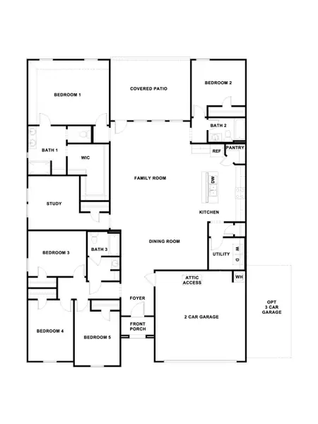 2D floor plan layout of this home in Hartland Ranch, Lockhart, TX (Image 3). 2D floor plan layout of this home in Hartland Ranch, Lockhart, TX (Image 3).