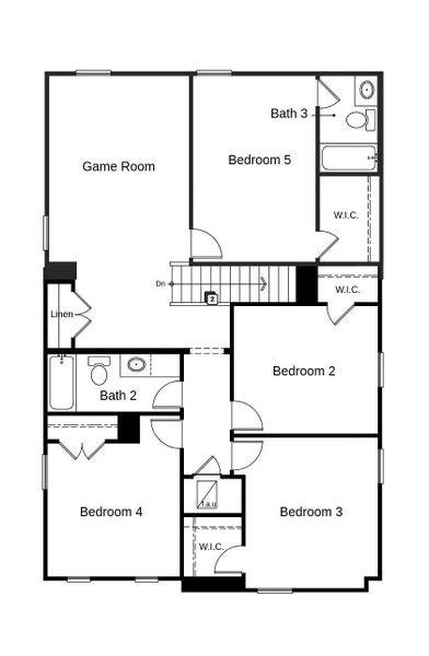 2D floor plan layout of this home in Sonterra - Cool Water, Jarrell, TX (Image 5). 2D floor plan layout of this home in Sonterra - Cool Water, Jarrell, TX (Image 5).