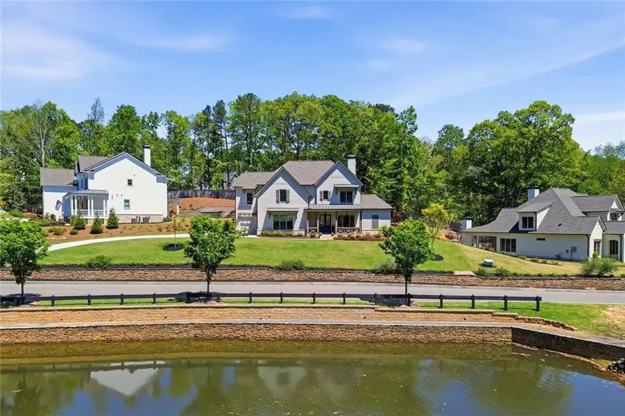 Front exterior of a new home in Malone's Pond, Ball Ground, GA, highlighting curb appeal (Image 26).