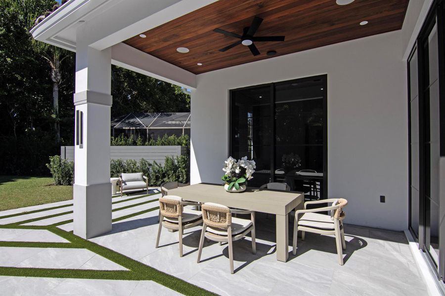Exterior details and patio area of a home in , Wellington (Image 38).