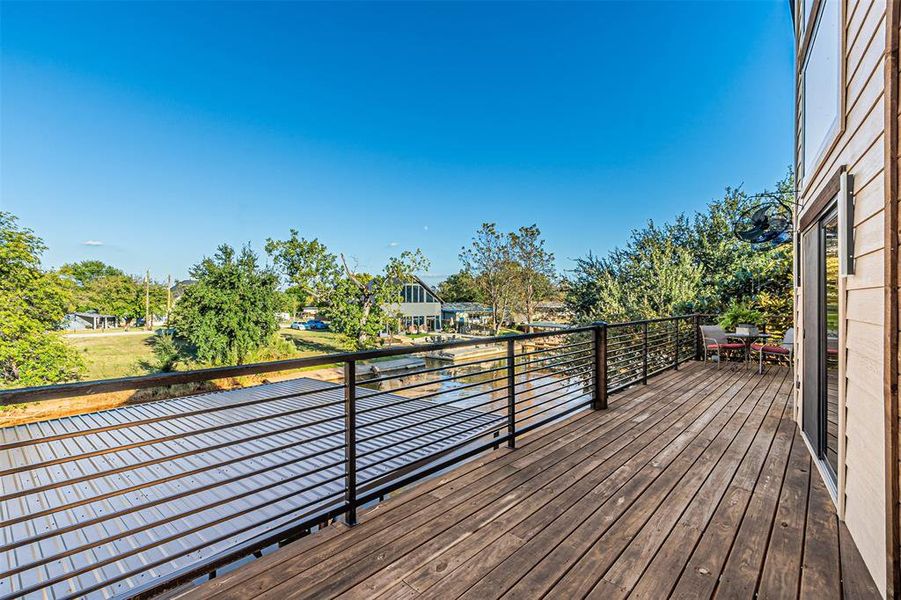 View of wooden terrace