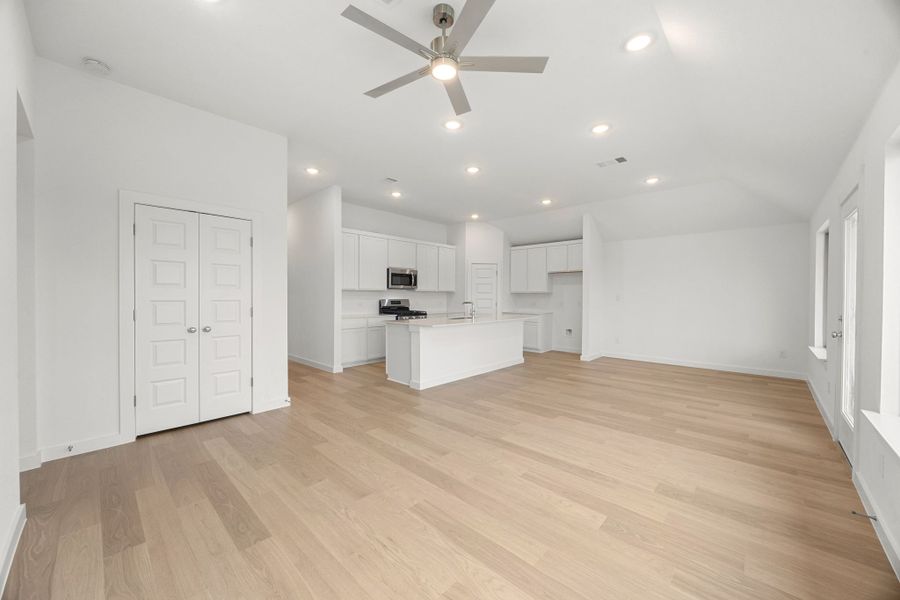 Representative unfurnished interior of a home built from the Brazos | Prairie Winds by Trophy Signature Homes in Prairie Winds, Hutto (Image 15).