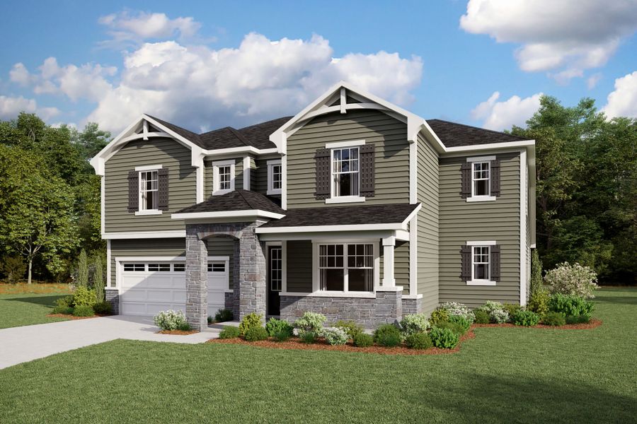 Representative exterior photo of a completed home built from the Olympic by Mattamy Homes in Magnolia Park, Garner, NC (Image 21).