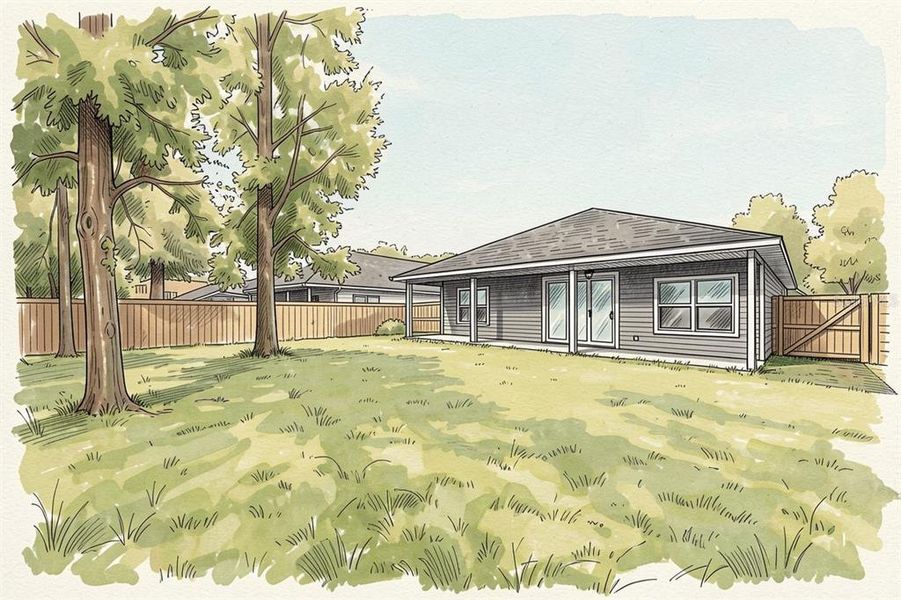 Exterior rendering of this home design in , Newberry, FL (Image 4).