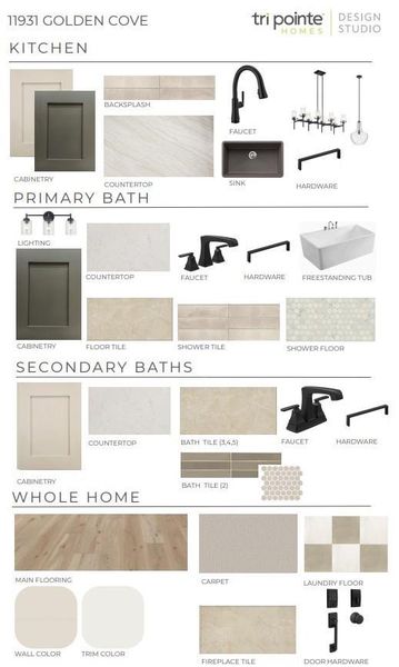 Sample of building materials used in homes in Sienna 80′, Missouri City (Image 8).