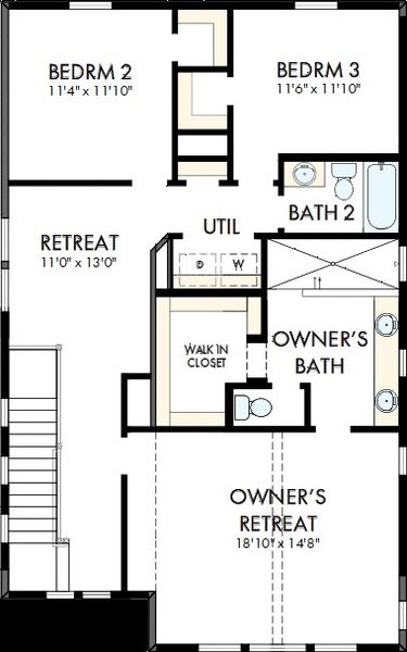 2D floor plan layout of this home in Easton Park – Nelson Village - Haven Series, Austin, TX (Image 3). 2D floor plan layout of this home in Easton Park – Nelson Village - Haven Series, Austin, TX (Image 3).