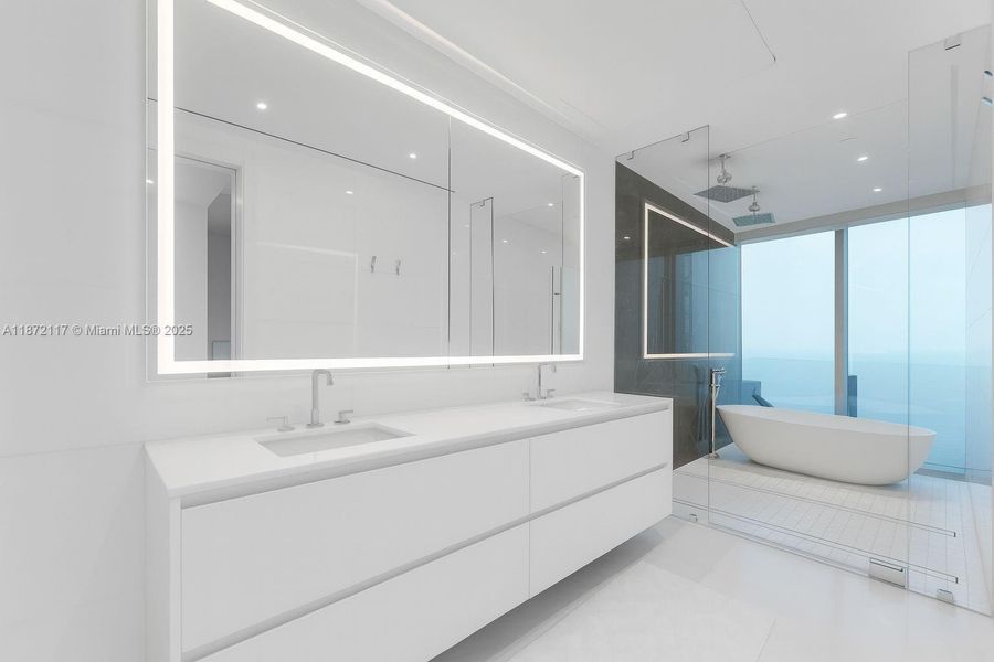 Furnished interior view inside a new home in , Miami (Image 8).