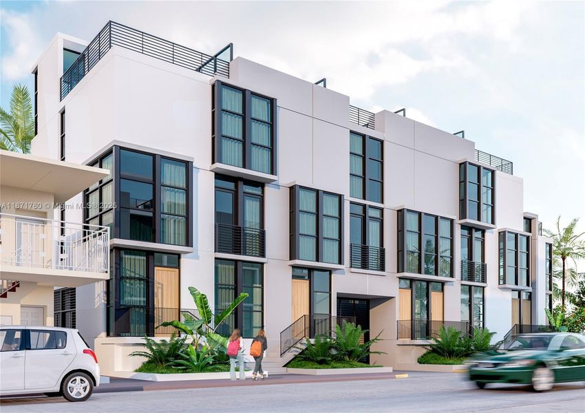 Front exterior of a new home in , Miami Beach, FL, highlighting curb appeal (Image 6).