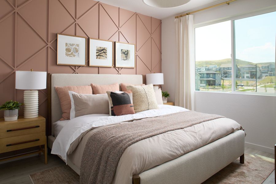 Furnished interior view inside a new home in Lyric at RidgeGate Condos, Lone Tree (Image 8).