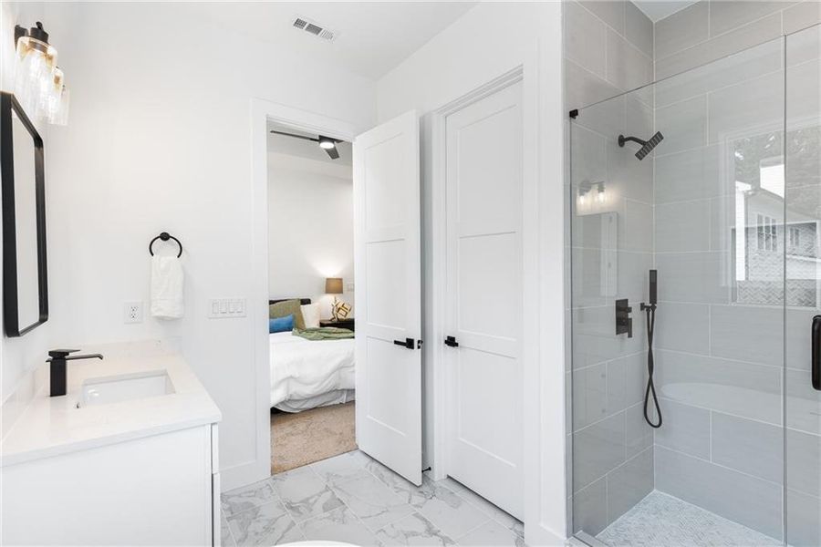 Furnished interior view inside a new home in , Alpharetta (Image 9). Furnished interior view inside a new home in , Alpharetta (Image 9).