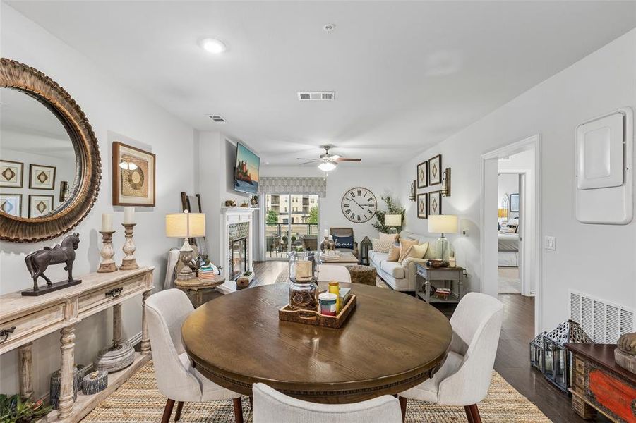 Furnished interior view inside a new home in Gatherings® at Twin Creeks, Allen (Image 23).