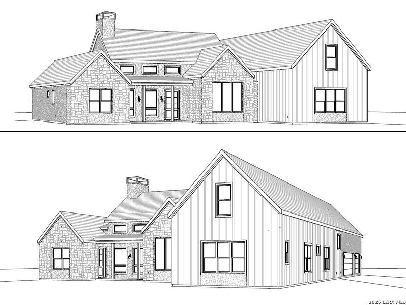 Exterior rendering of this home design in , New Braunfels, TX (Image 3).