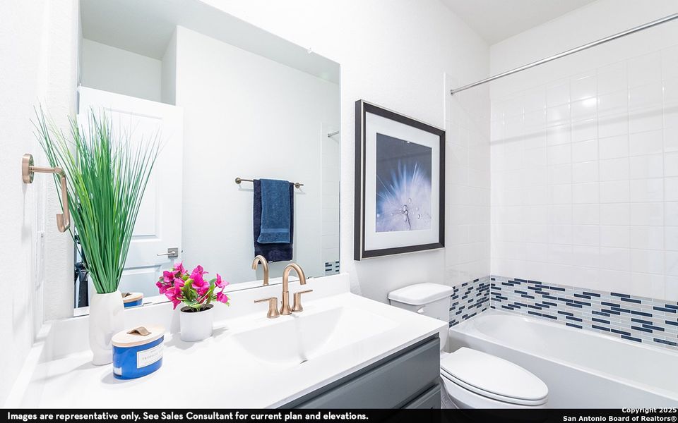 Furnished interior view inside a new home in The Woodlands at Medina Hills, Mico (Image 2).