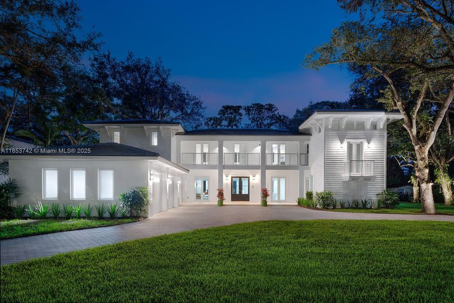 Front exterior of a new home in , South Miami, FL, highlighting curb appeal (Image 2). Front exterior of a new home in , South Miami, FL, highlighting curb appeal (Image 2).