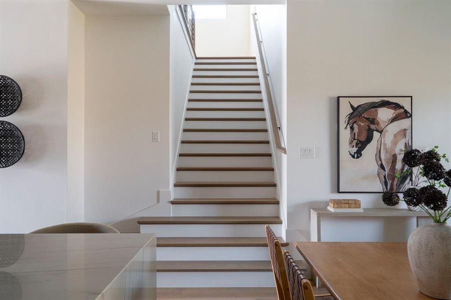 Furnished interior view inside a new home in Dove Station Luxury Series, Grapevine (Image 18). Furnished interior view inside a new home in Dove Station Luxury Series, Grapevine (Image 18).