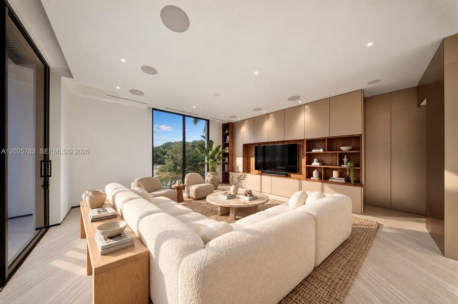 Furnished interior view inside a new home in , Coral Gables (Image 21). Furnished interior view inside a new home in , Coral Gables (Image 21).