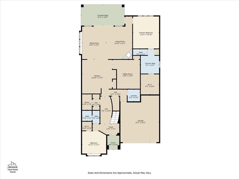 2D floor plan layout of this home in , Northlake, TX (Image 4).