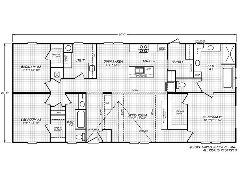 2D floor plan layout of this home in , Manning, SC (Image 3). 2D floor plan layout of this home in , Manning, SC (Image 3).