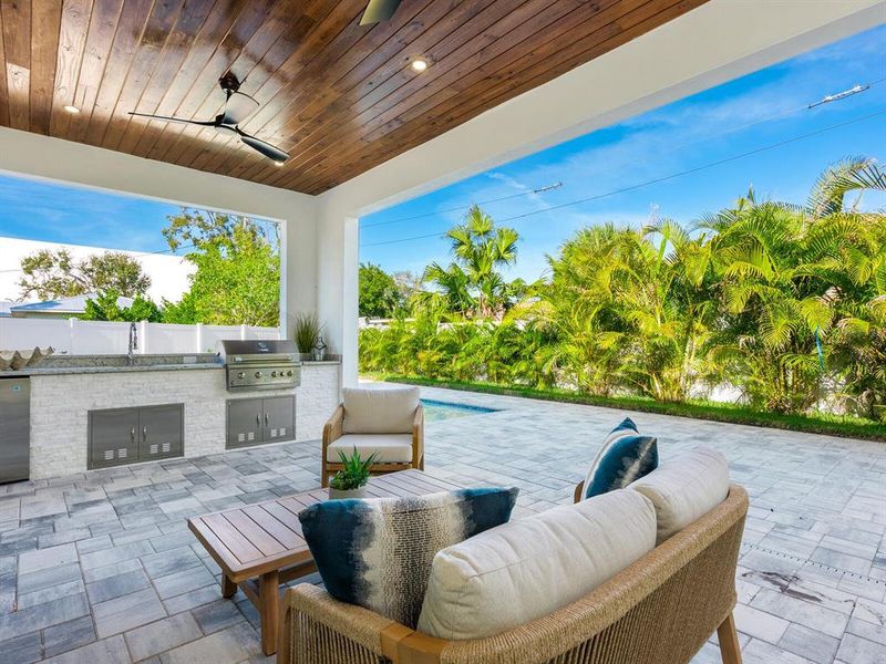 Exterior details and patio area of a home in , Sarasota (Image 34).