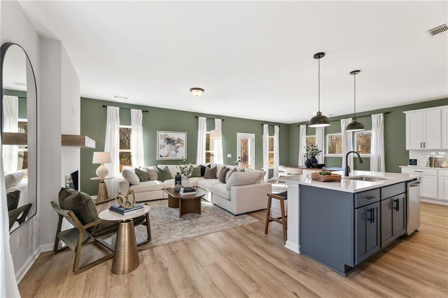 Furnished interior view inside a new home in The Bluffs, Canton (Image 7).