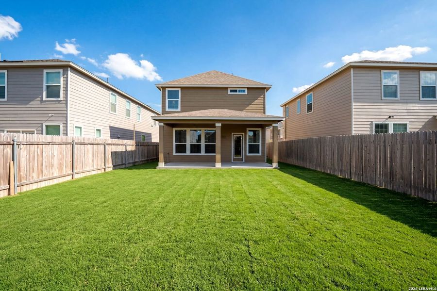 Exterior details and patio area of a home in Berry Springs, Georgetown (Image 23).