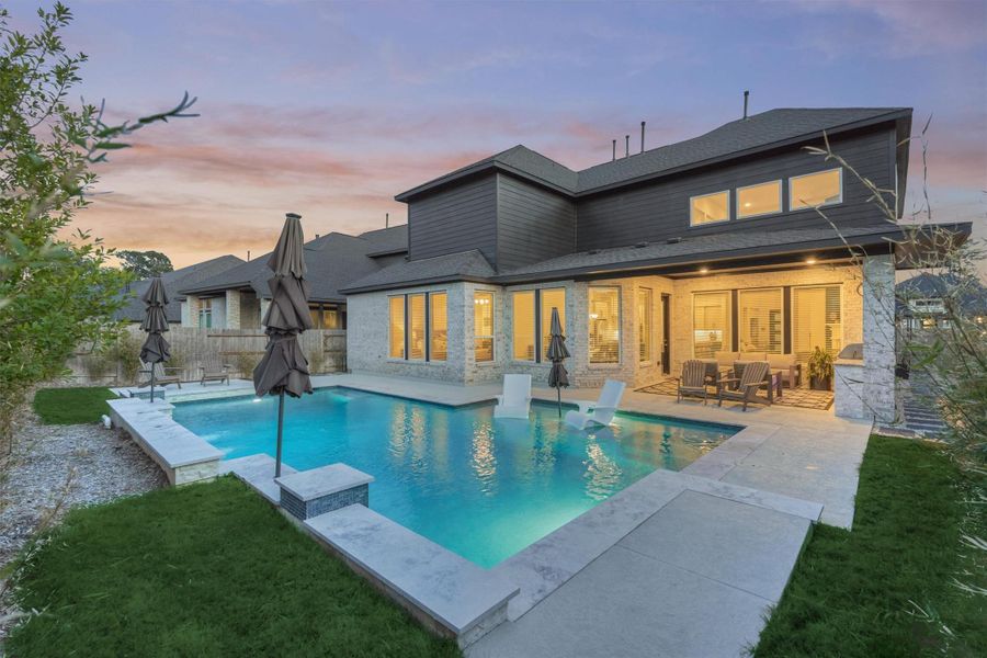 Exterior details and patio area of a home in Audubon 60', Magnolia (Image 23).