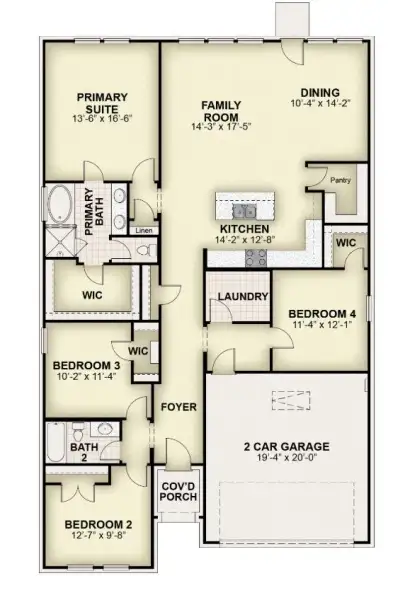 2D floor plan layout for the Liberty by Rockwell Homes in Walden Pond, Forney, TX (Image 5). 2D floor plan layout for the Liberty by Rockwell Homes in Walden Pond, Forney, TX (Image 5).