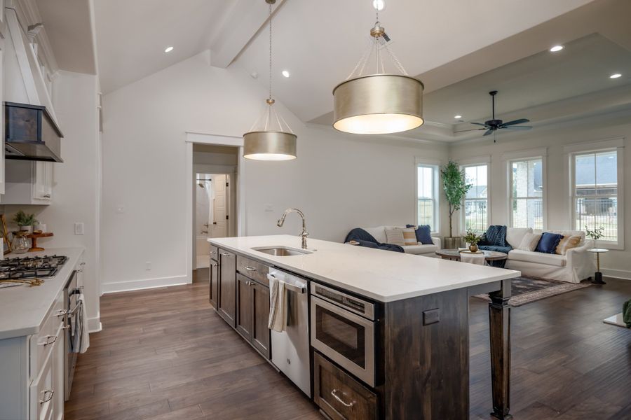 Furnished interior view inside a new home in Greens Prairie Reserve, College Station (Image 38). Furnished interior view inside a new home in Greens Prairie Reserve, College Station (Image 38).