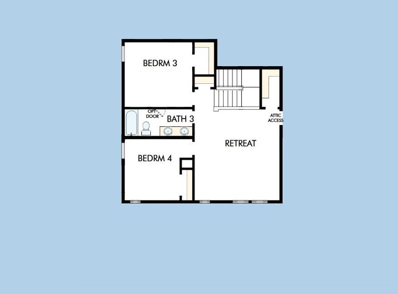 2D floor plan layout for the The Meadows by David Weekley Homes in Heritage Green – The Signature Collection, Columbia, TN (Image 5). 2D floor plan layout for the The Meadows by David Weekley Homes in Heritage Green – The Signature Collection, Columbia, TN (Image 5).