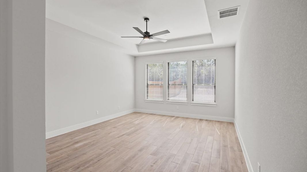 Representative unfurnished interior of a home built from the Raegan by Chesmar Homes in Sweetwater, Austin (Image 14). Representative unfurnished interior of a home built from the Raegan by Chesmar Homes in Sweetwater, Austin (Image 14).