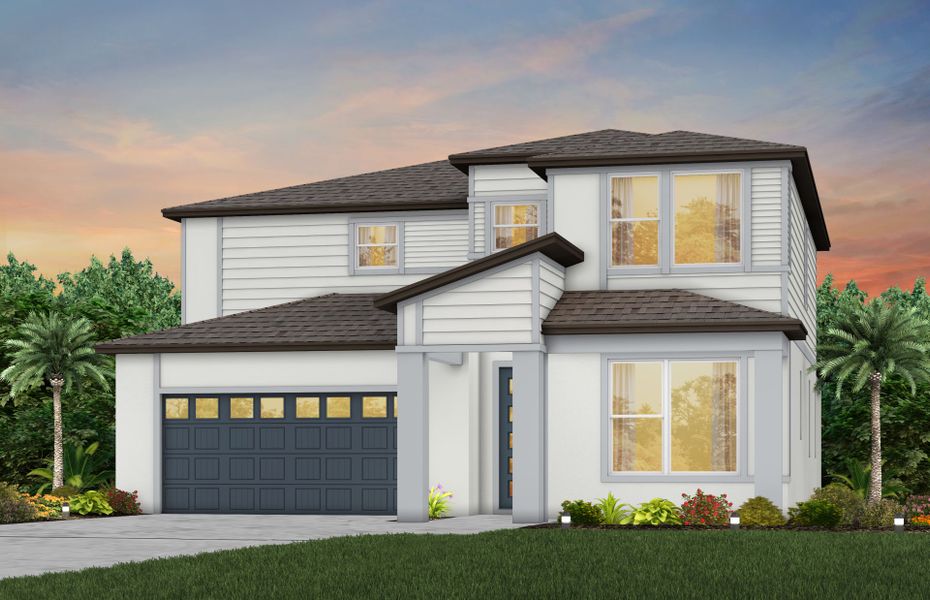 Representative exterior photo of a completed home built from the Umbria by Pulte Homes in Seaire, Parrish, FL (Image 5).