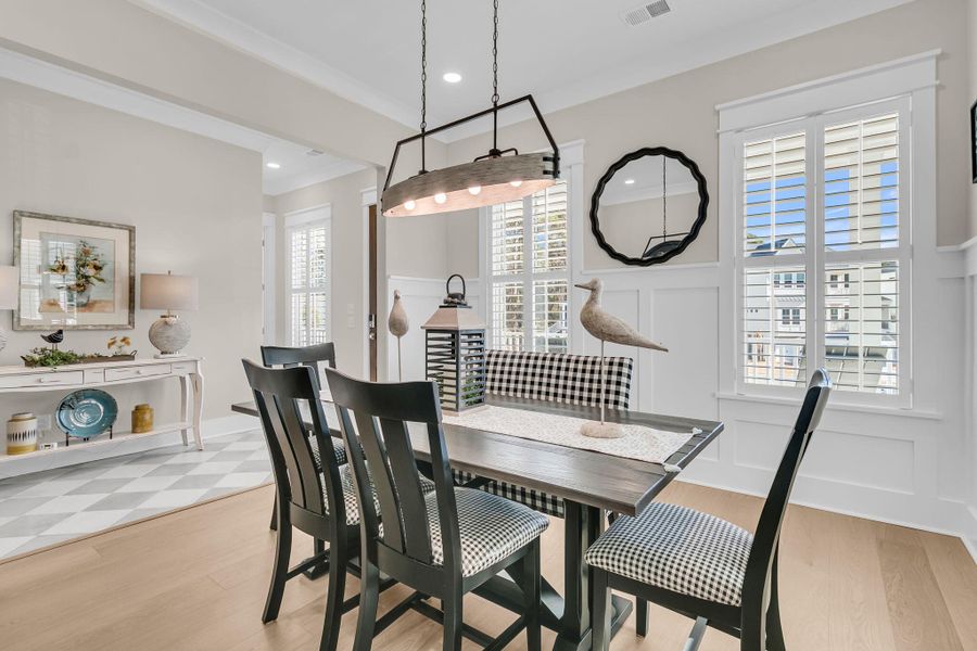 Furnished interior view inside a new home in Overlook at Copahee Sound, Awendaw (Image 5). Furnished interior view inside a new home in Overlook at Copahee Sound, Awendaw (Image 5).