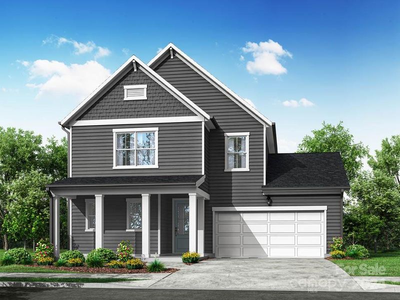 Alton Creel | The Banks | Exterior Style A Rendering *color scheme and orientation vary on this home