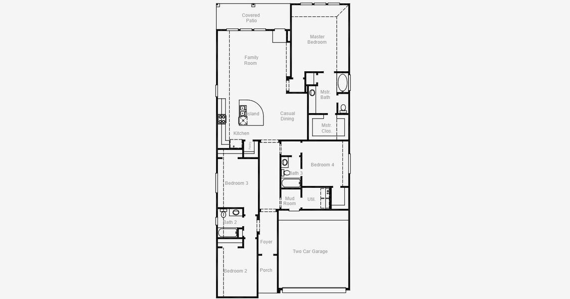 2D floor plan layout for the Carmine - 50 Homesites by Coventry Homes in Two Step Farm, Montgomery, TX (Image 3). 2D floor plan layout for the Carmine - 50 Homesites by Coventry Homes in Two Step Farm, Montgomery, TX (Image 3).