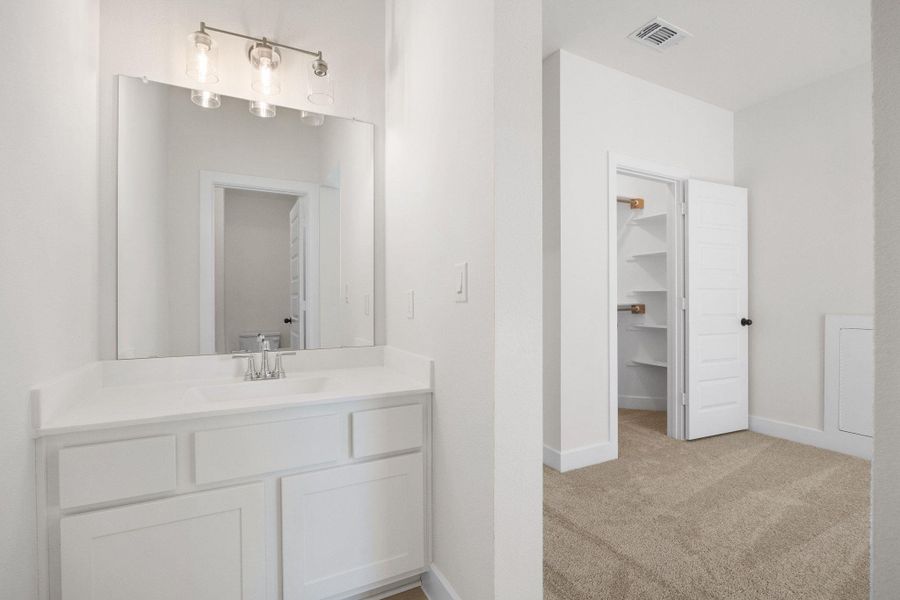 Furnished interior view inside a new home in Santa Rita Ranch - 60', Liberty Hill (Image 6).