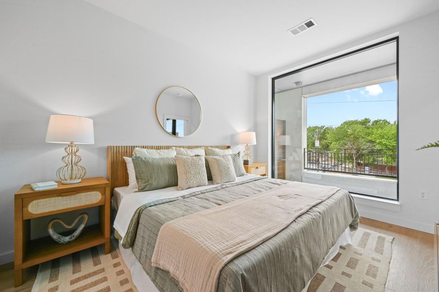 Furnished interior view inside a new home in One Oak, Austin (Image 12).
