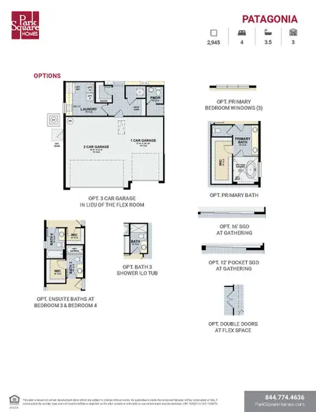 2D floor plan layout for the Patagonia by Park Square Residential in Tamarack at Two Rivers, Zephyrhills, FL (Image 4). 2D floor plan layout for the Patagonia by Park Square Residential in Tamarack at Two Rivers, Zephyrhills, FL (Image 4).