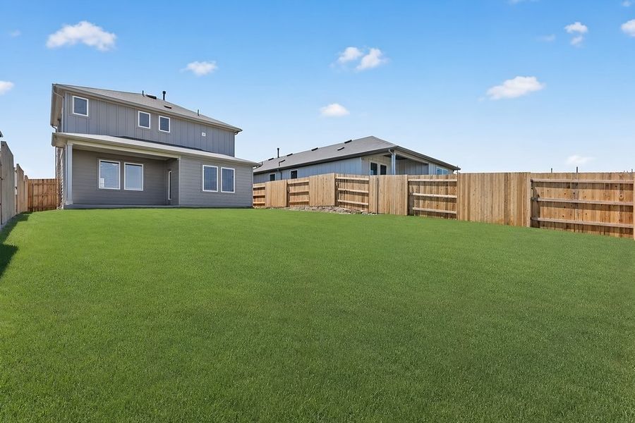 Exterior details and patio area of a home in Sunfield, Buda (Image 16). Exterior details and patio area of a home in Sunfield, Buda (Image 16).