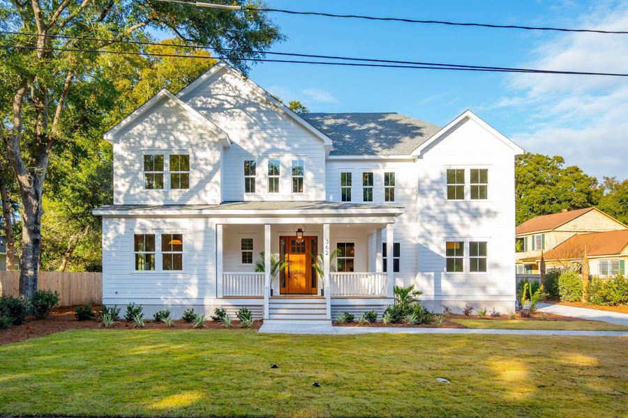 Front exterior of a new home in , Mount Pleasant, SC, highlighting curb appeal (Image 1). Front exterior of a new home in , Mount Pleasant, SC, highlighting curb appeal (Image 1).