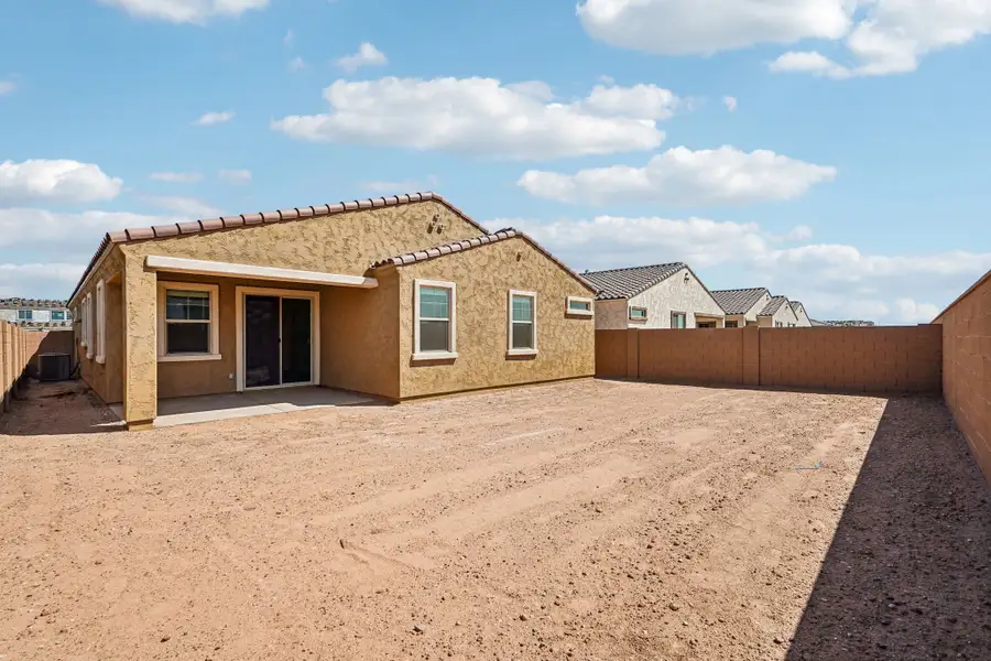 Exterior details and patio area of a home in Hawes Crossing, Mesa (Image 4).