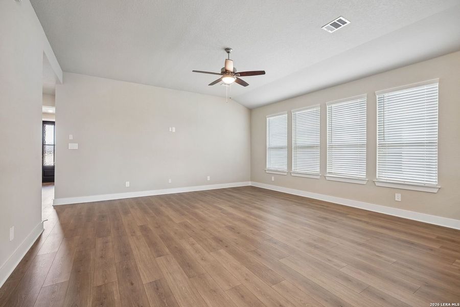 Spacious, unfurnished interior of a new home in Legendary Trails - Premier Series, Cibolo (Image 33). Spacious, unfurnished interior of a new home in Legendary Trails - Premier Series, Cibolo (Image 33).