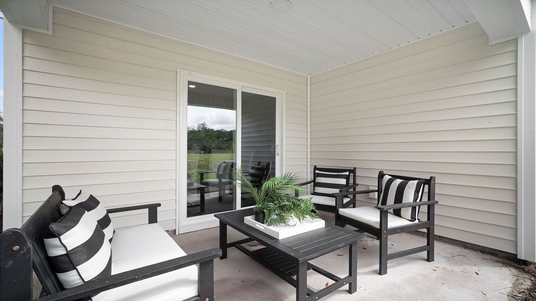 Exterior details and patio area of a home in The Retreat at East Argent, Ridgeland (Image 2). Exterior details and patio area of a home in The Retreat at East Argent, Ridgeland (Image 2).