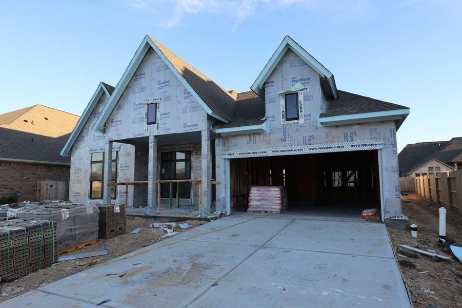 In-progress construction of a new home in The Meadows at Imperial Oaks, Conroe, TX (Image 12).